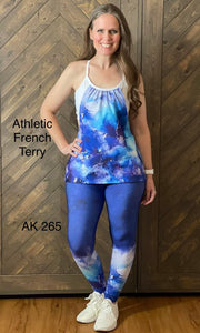 Athletic French Terry: Ocean Border