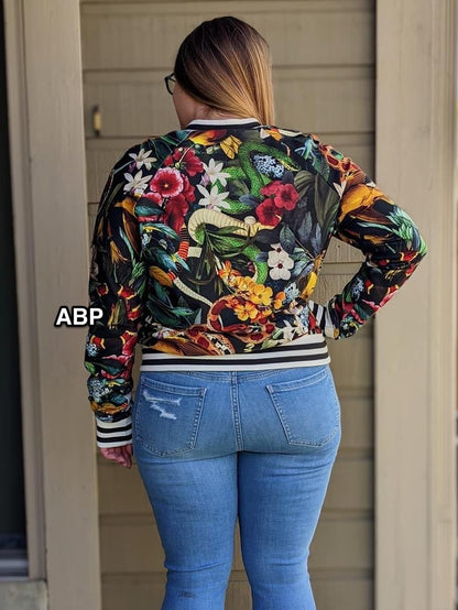 Brushed Jersey: Floral Snakes