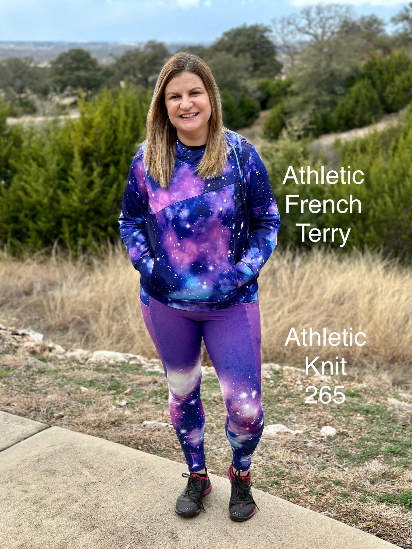 Athletic French Terry: Space Border