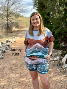 Brushed Jersey: Desert Border