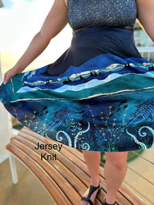 Athletic French Terry: Ocean Border Panel (grainline)