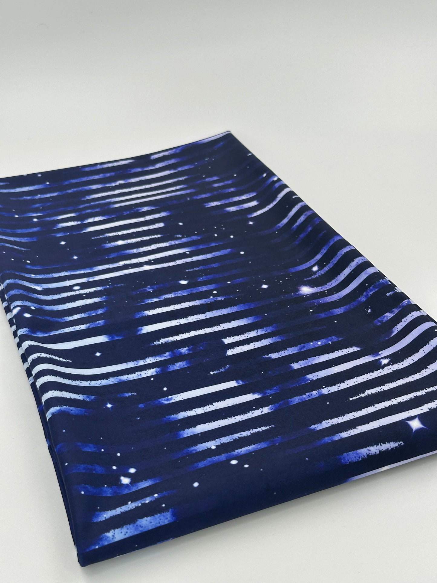 Athletic French Terry: Linear Space Stripes