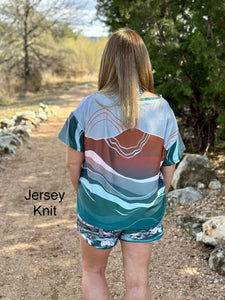 Jersey Knit: Desert Border