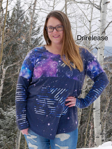 Brushed Jersey: Linear Space Stripes