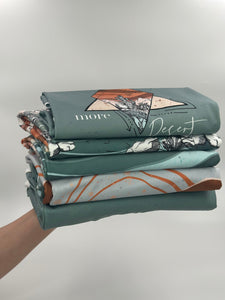 Brushed Jersey: Desert Border