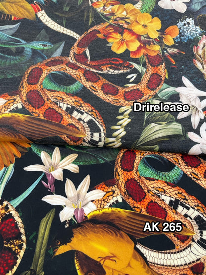 Brushed Jersey: Floral Snakes
