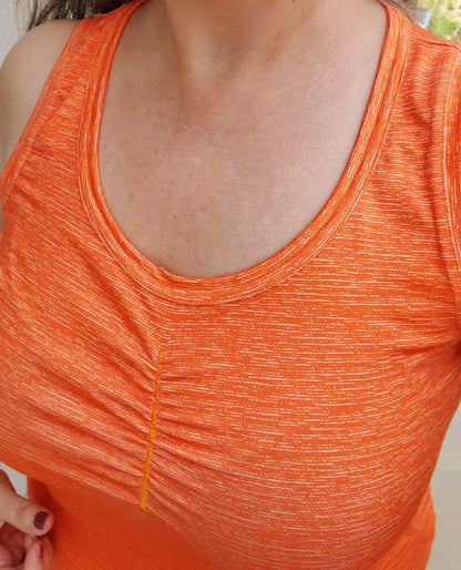 Athletic French Terry: Orange Woven Texture