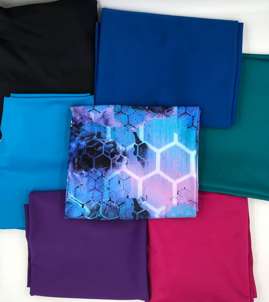 Solid Repreve Athletic Knit: Blue Raspberry (16.2 recycled bottles per yard)