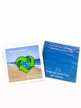 Load image into Gallery viewer, enamel pin, recycle enamel pin, donation, plastic pollution