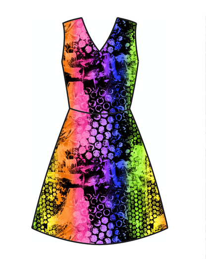 Brushed Jersey: Neon Dots (Remnant: 18")