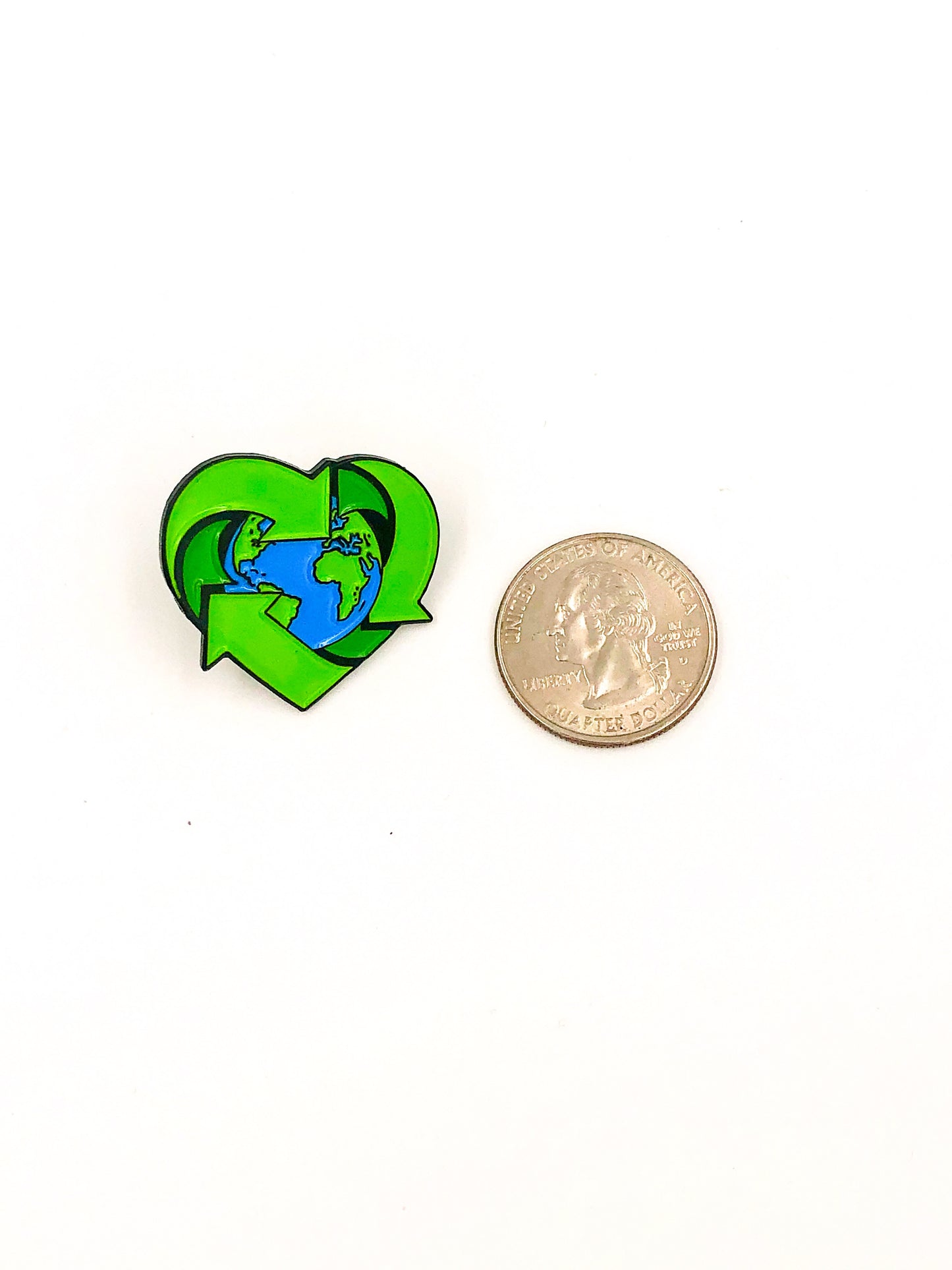 enamel pin, recycle enamel pin, donation, plastic pollution