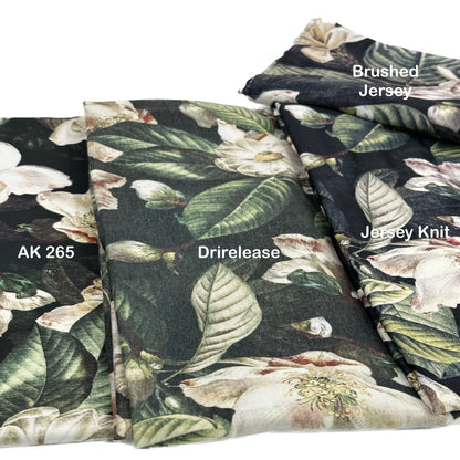 Jersey Knit: Magnolias (Remnant: 18")