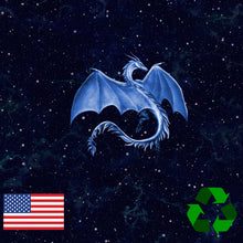 Cargar imagen en el visor de la galería, Brushed Jersey:  Small Blue Dragon Panel (Fat Half)