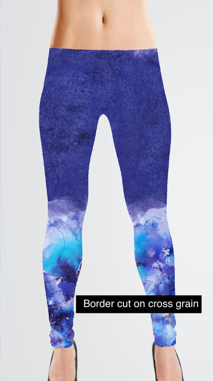 Brushed Jersey: Ocean Border