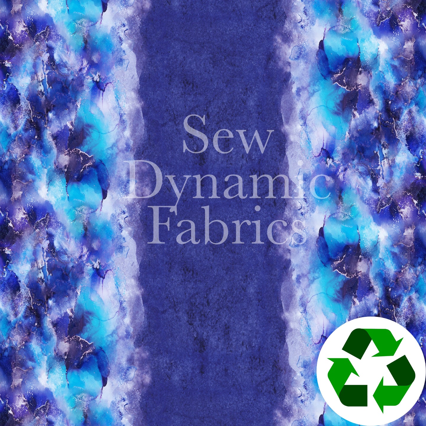 Brushed Jersey: Ocean Border