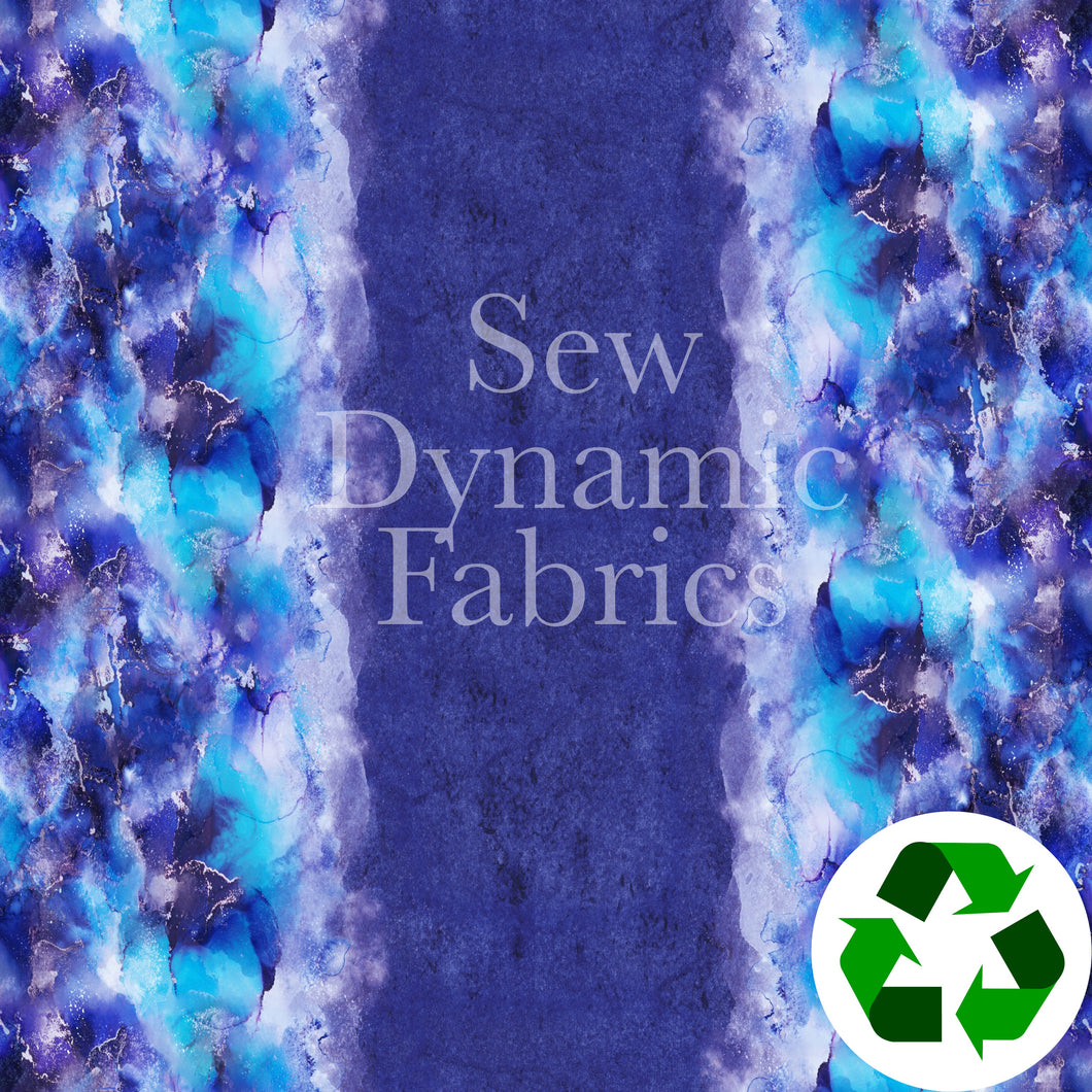 Brushed Jersey: Ocean Border