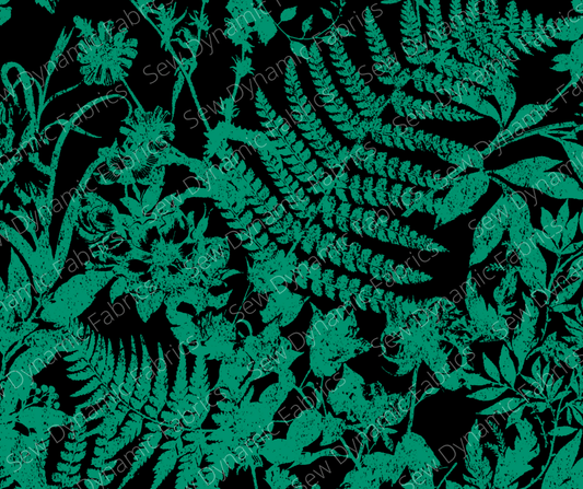 Brushed Jersey: Green Leaves (grainline)
