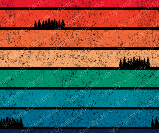 AK 245: Large Retro Stripes (cross grain)