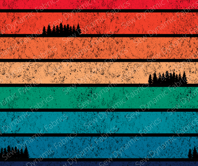 AK 245: Large Retro Stripes (cross grain)