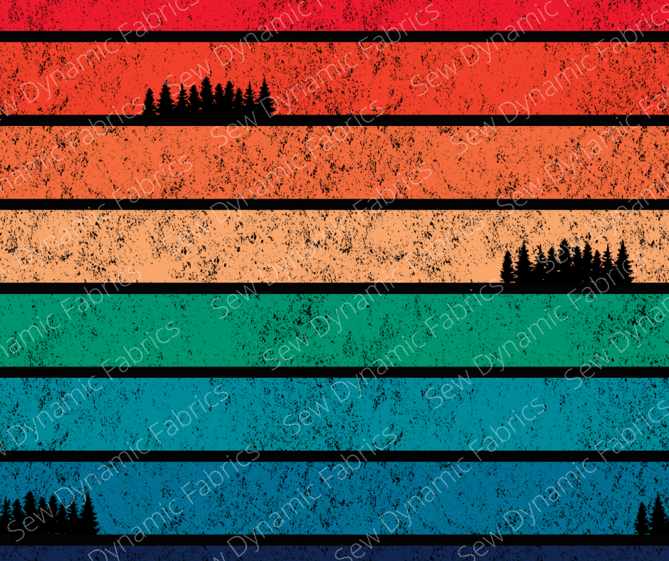 AK 265: Large Retro Stripes (cross grain)