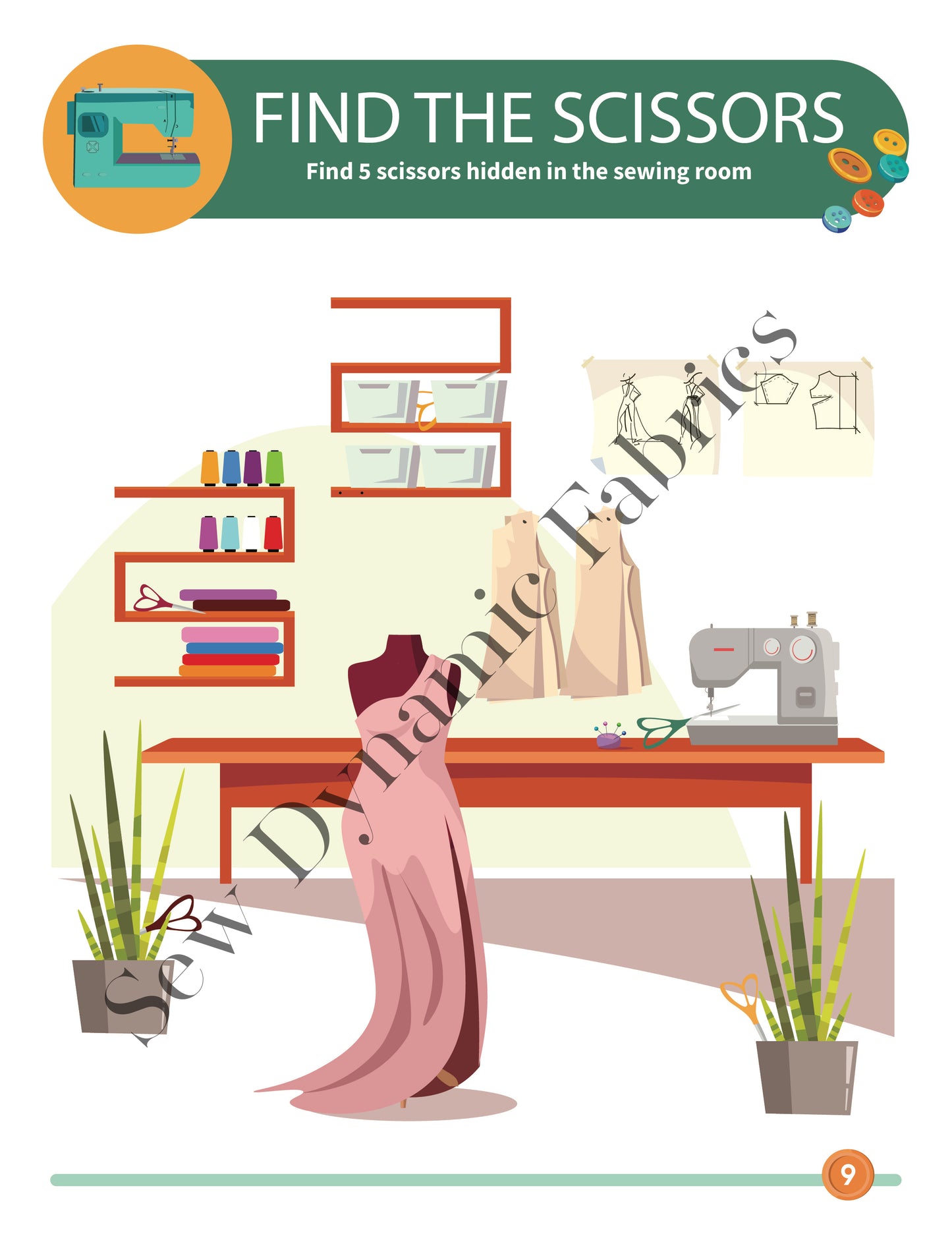 Kids' Sewing Inspired Activity Book