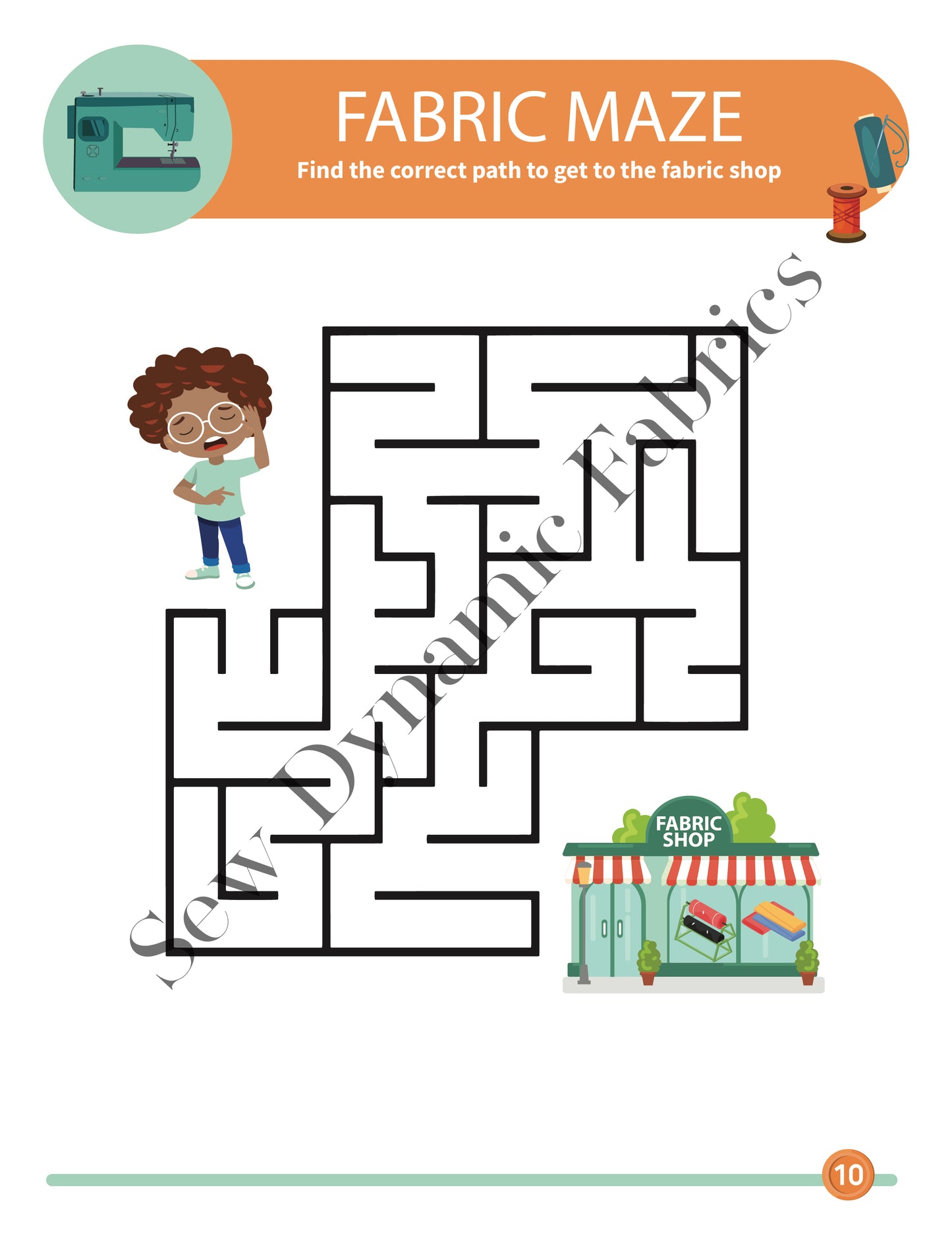 Kids' Sewing Inspired Activity Book