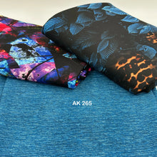 Cargar imagen en el visor de la galería, Brushed Jersey: Dark Cyan Printed Woven Texture