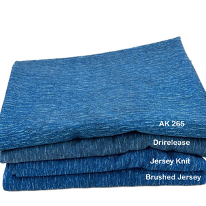 Brushed Jersey: Dark Cyan Printed Woven Texture
