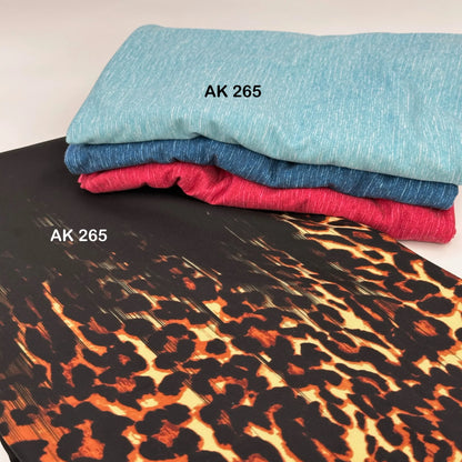 Brushed Jersey: Falling Leopard Border 1.5 Yard Panel (Flaw: small hole)