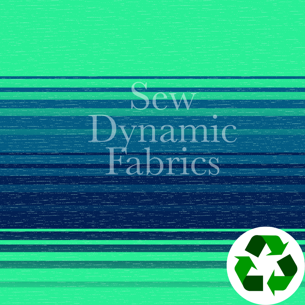 ABP: Green/Blue Stripes (cross grain)