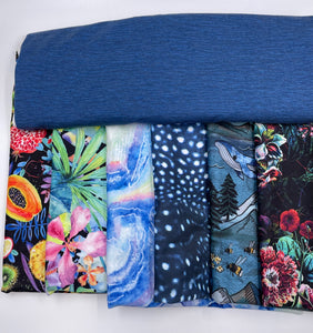 Drirelease: Marine Blue, Coral and Yellow Woven Textures