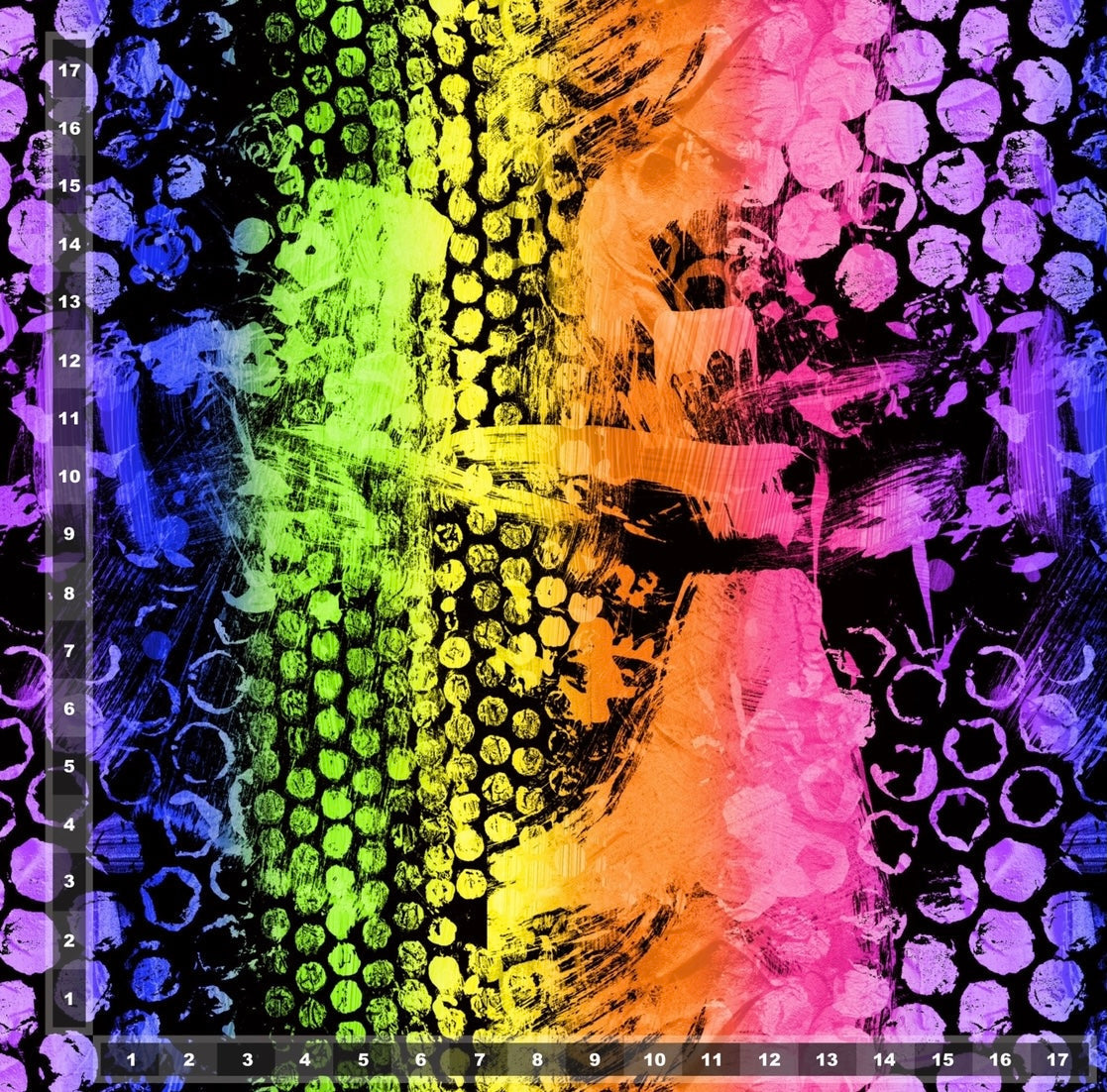 Brushed Jersey: Neon Dots (Remnant: 18")