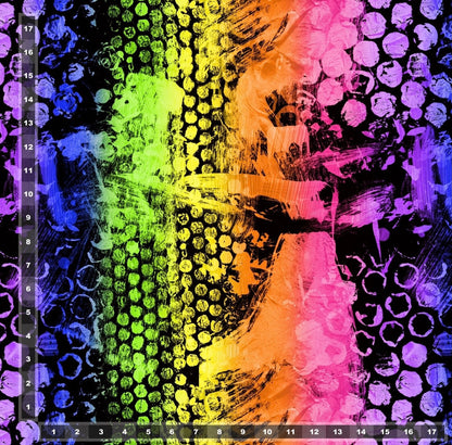 Brushed Jersey: Neon Dots (Remnant: 18")