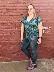 Jersey Knit: Green Urban Jungle