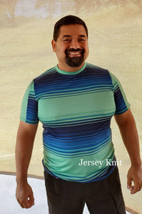 Drirelease: Green/Blue  Stripes