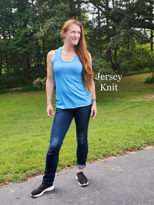 Brushed Jersey: Light Blue Printed Woven Texture
