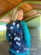 Charger l&#39;image dans la galerie, Brushed Jersey: Blue Hexagons