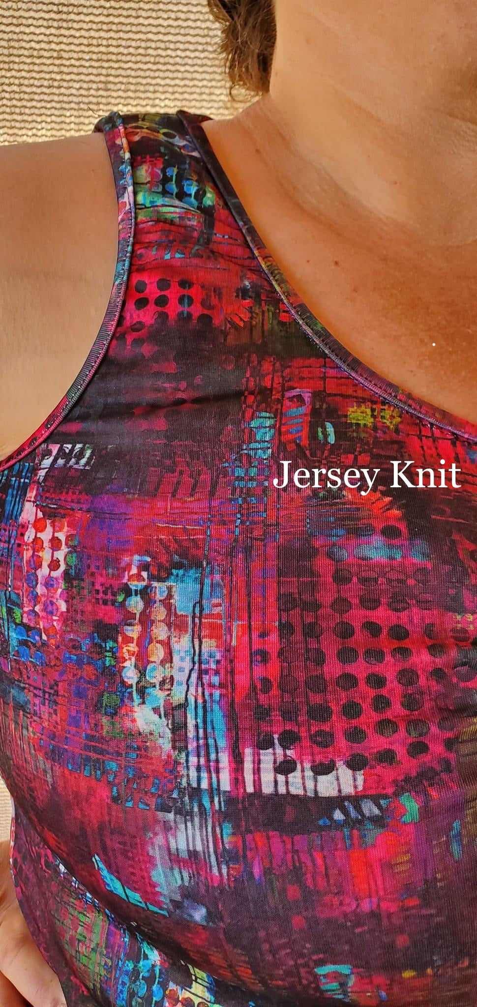 Jersey Knit: Pink Urban Jungle