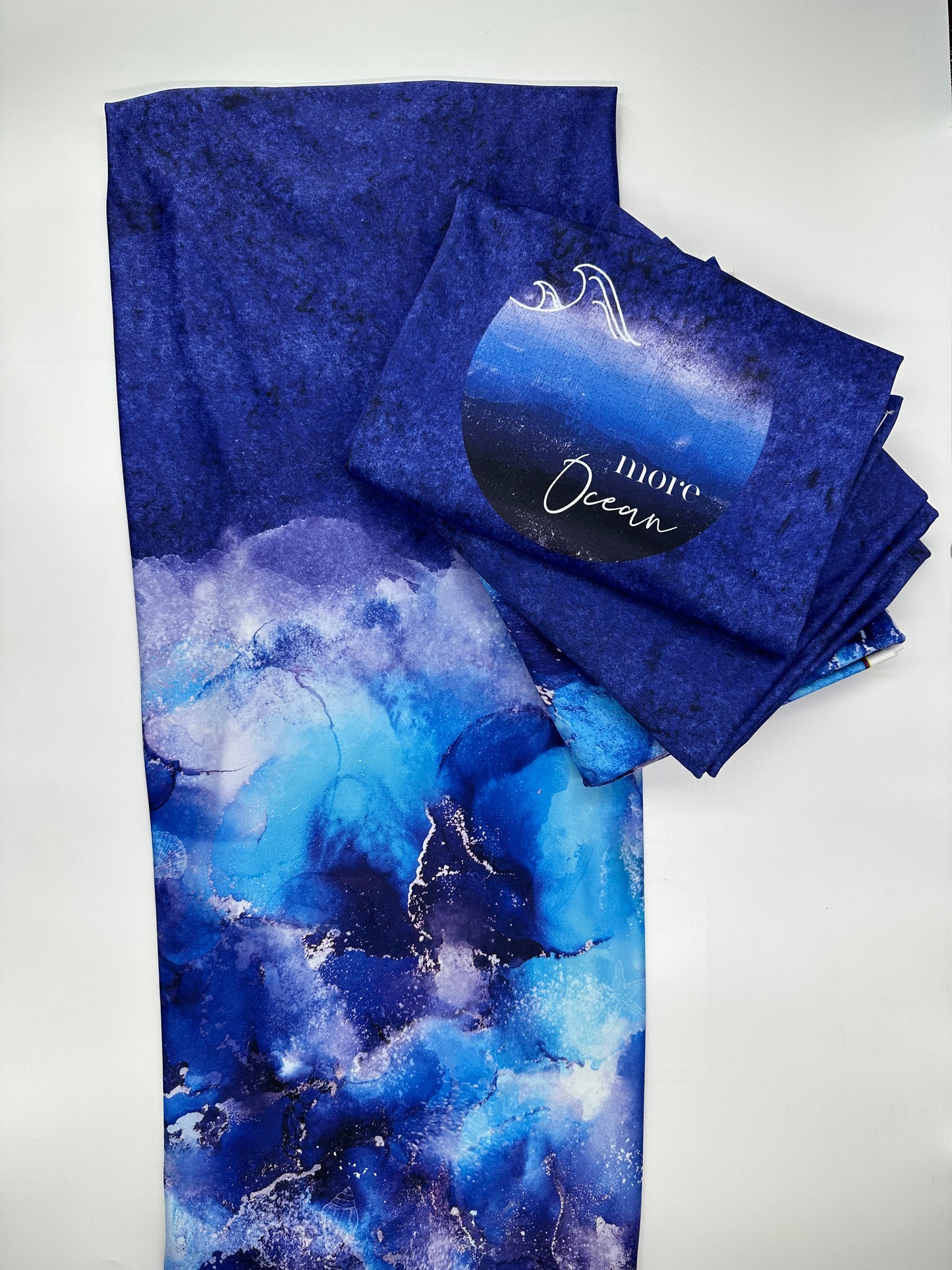 Brushed Jersey: Ocean Border