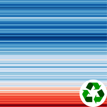 Cargar imagen en el visor de la galería, Brushed Jersey: Climate Stripes 1.5 Yard Panel (Flawed)