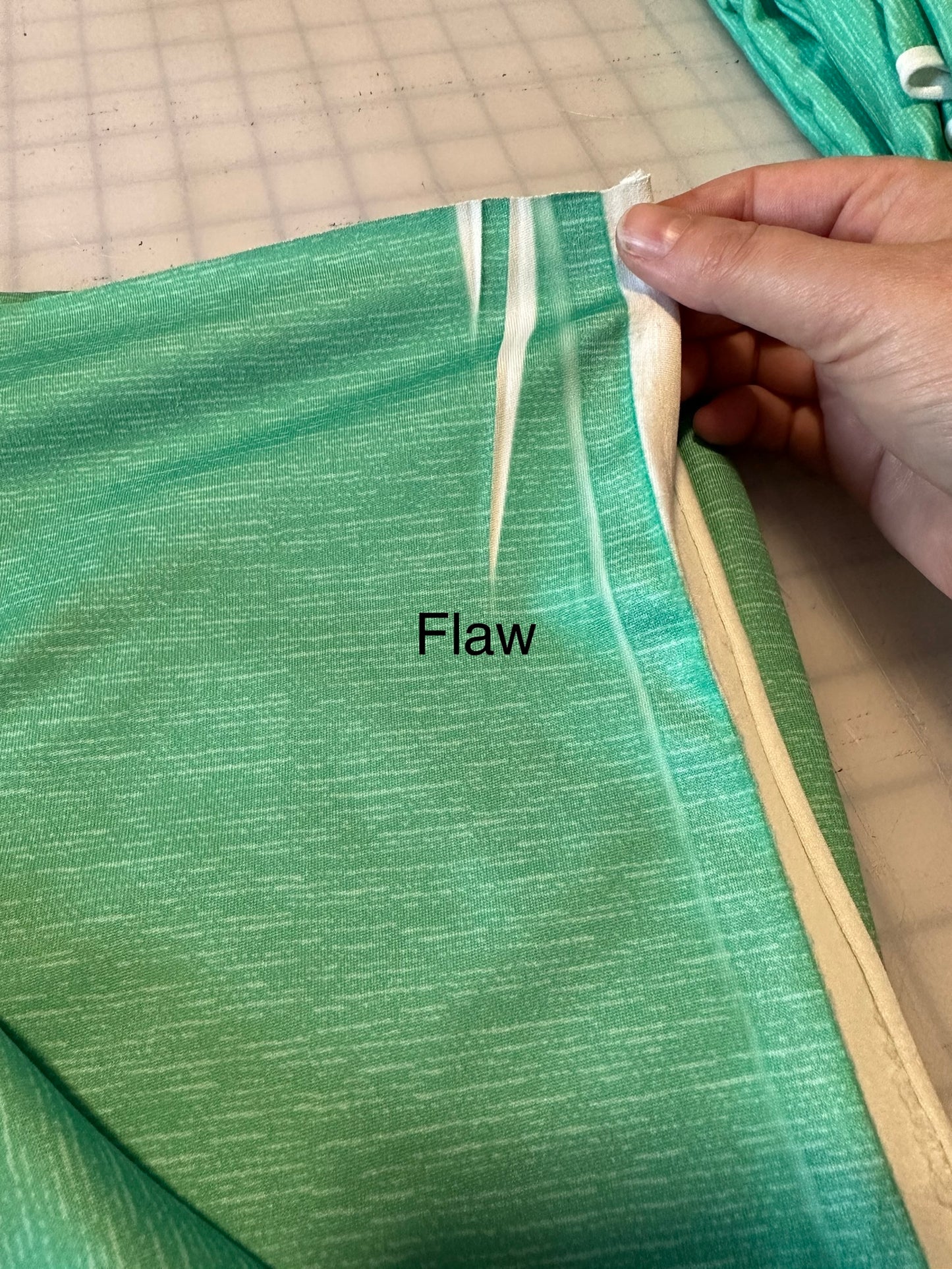 Brushed Jersey: Mint Printed Woven Texture