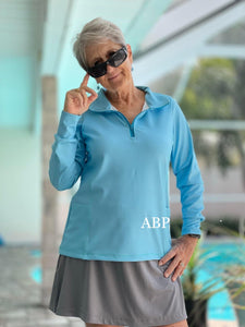 AK 265: Light Blue Printed Woven Texture (cross grain)
