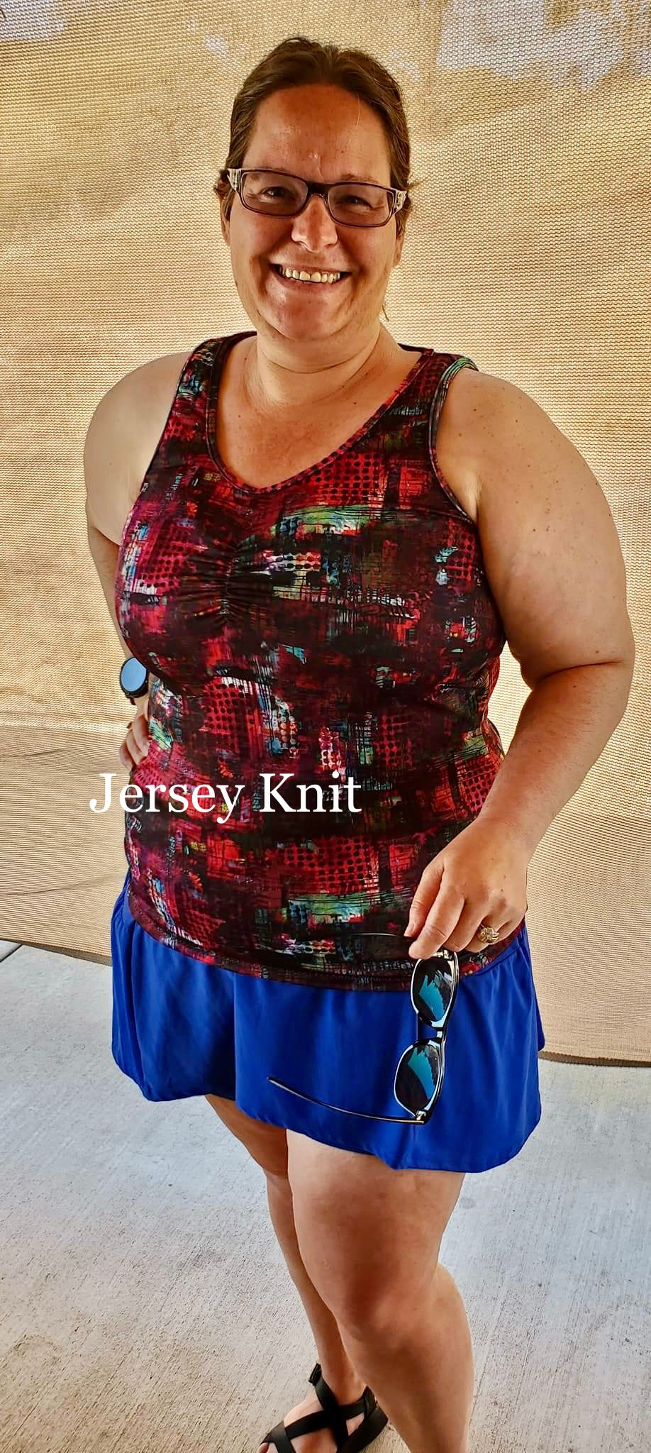 Jersey Knit: Pink Urban Jungle