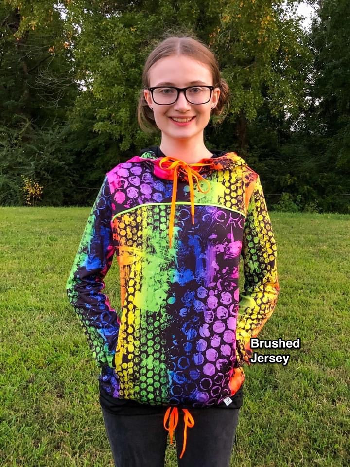 Brushed Jersey: Neon Dots (Remnant: 18")