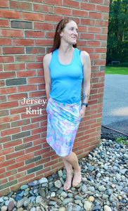 AK 265: Light Blue Printed Woven Texture (cross grain)