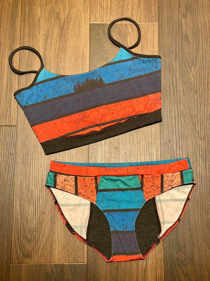 Brushed Jersey: Large Retro Stripes