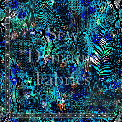 Jersey Knit: Digital Jungle (Remnant: 17")