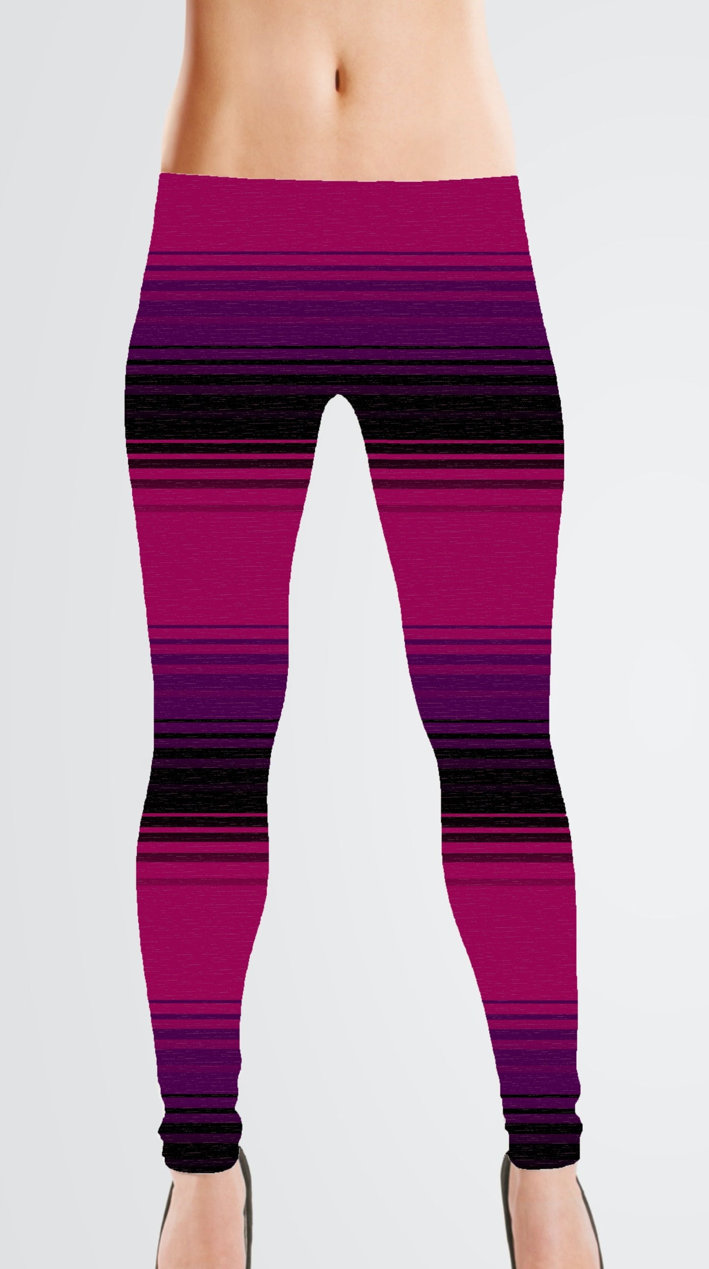 Brushed Jersey: Pink/Purple Stripes (Remnant: 35")