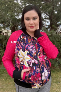 ABP: Raspberry Printed Woven Texture